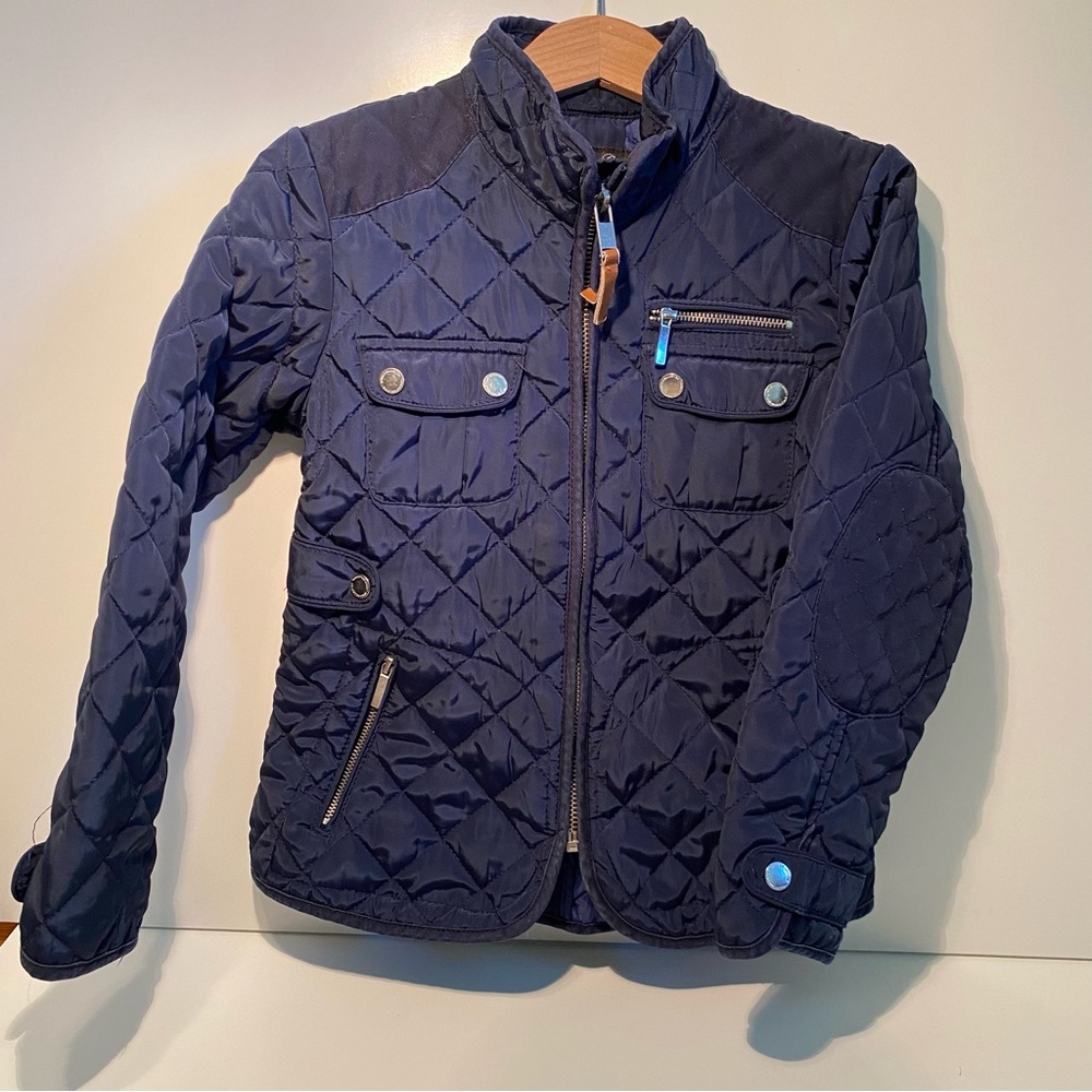 Zara Kids Quilted Navy Jacket